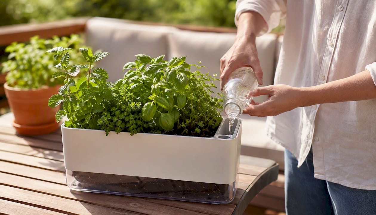 Self-Watering Planters for Indoor and Patio Herbs